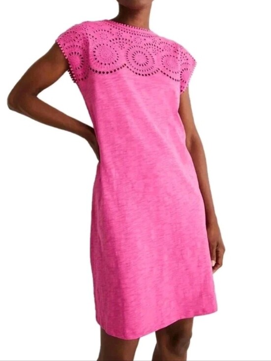 Boden Dresses & Skirts - Boden Cutwork Eyelet Slub Knit Dress